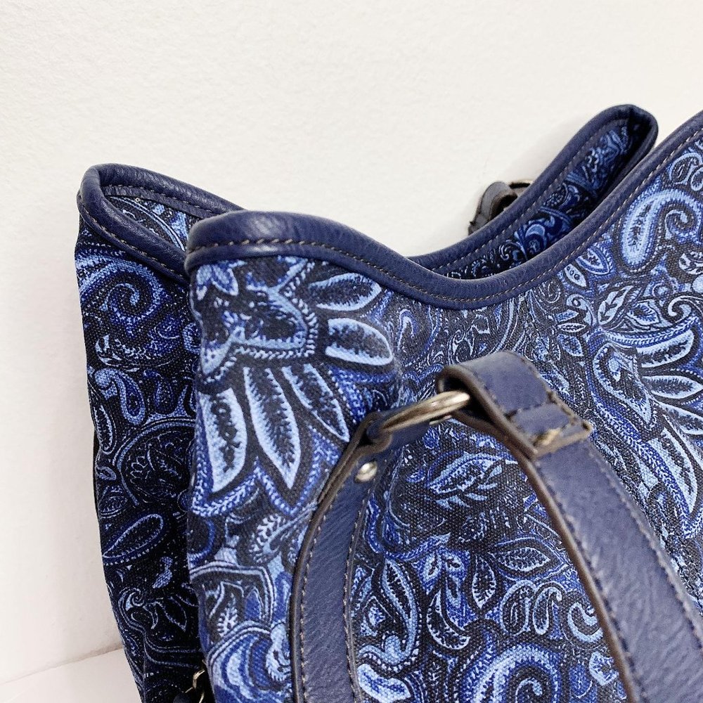St. John's bay purse blue paisley - Picture 16 of 16